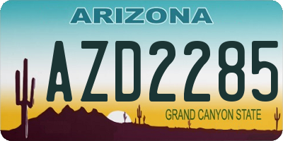 AZ license plate AZD2285