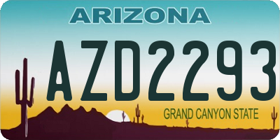 AZ license plate AZD2293