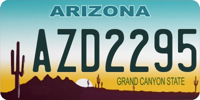 AZ license plate AZD2295