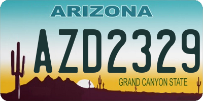 AZ license plate AZD2329
