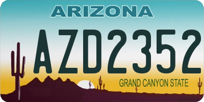 AZ license plate AZD2352