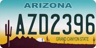 AZ license plate AZD2396