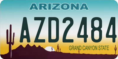 AZ license plate AZD2484
