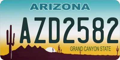 AZ license plate AZD2582