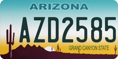 AZ license plate AZD2585