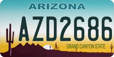 AZ license plate AZD2686