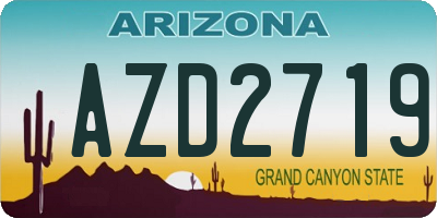 AZ license plate AZD2719