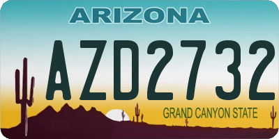 AZ license plate AZD2732