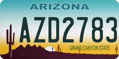AZ license plate AZD2783