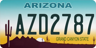 AZ license plate AZD2787