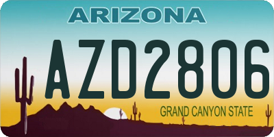 AZ license plate AZD2806