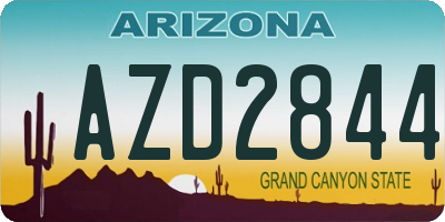 AZ license plate AZD2844