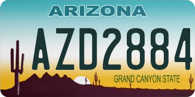 AZ license plate AZD2884