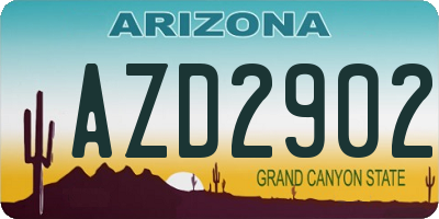 AZ license plate AZD2902