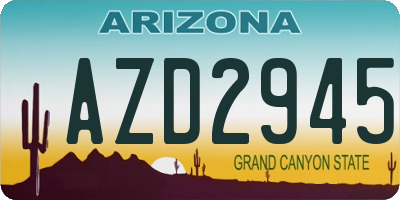 AZ license plate AZD2945