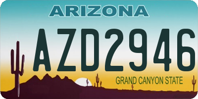AZ license plate AZD2946