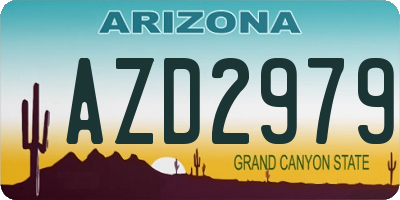 AZ license plate AZD2979