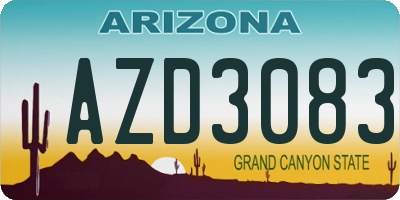 AZ license plate AZD3083