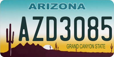 AZ license plate AZD3085