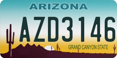 AZ license plate AZD3146