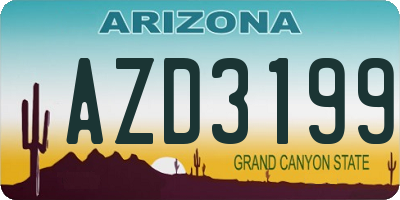 AZ license plate AZD3199