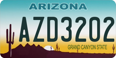 AZ license plate AZD3202