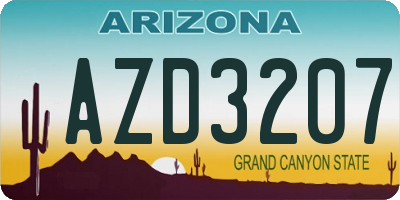 AZ license plate AZD3207