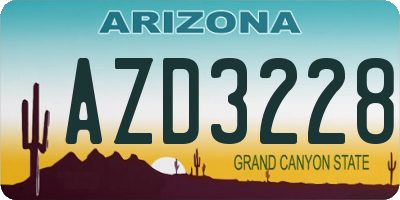 AZ license plate AZD3228