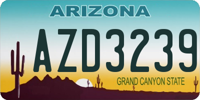 AZ license plate AZD3239