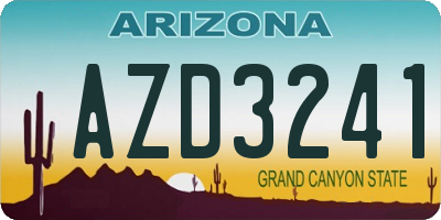 AZ license plate AZD3241