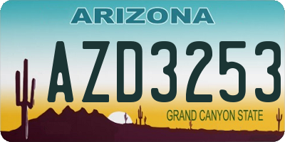 AZ license plate AZD3253