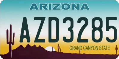 AZ license plate AZD3285