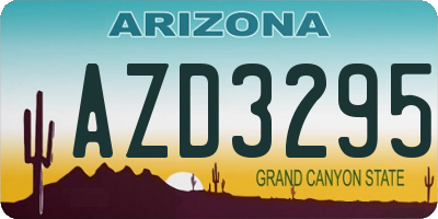 AZ license plate AZD3295