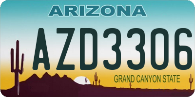 AZ license plate AZD3306