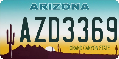 AZ license plate AZD3369