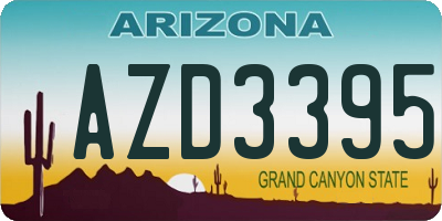 AZ license plate AZD3395