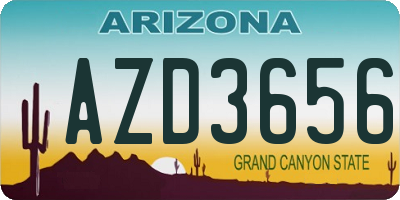 AZ license plate AZD3656