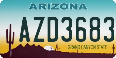 AZ license plate AZD3683