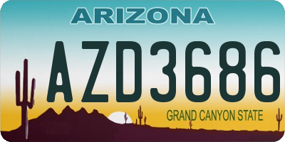 AZ license plate AZD3686