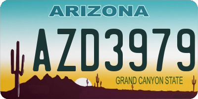 AZ license plate AZD3979