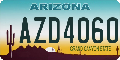 AZ license plate AZD4060