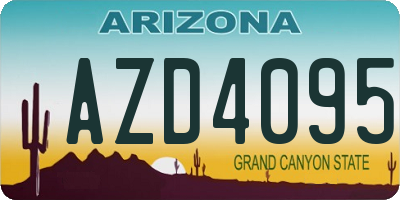 AZ license plate AZD4095