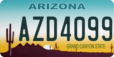 AZ license plate AZD4099