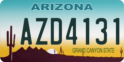 AZ license plate AZD4131