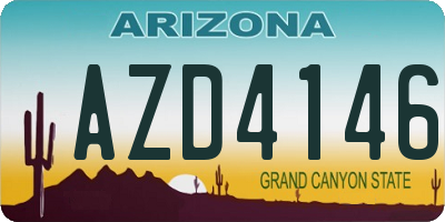 AZ license plate AZD4146