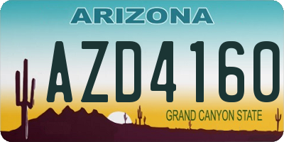 AZ license plate AZD4160