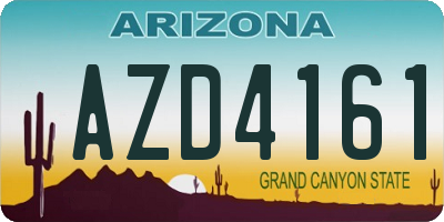 AZ license plate AZD4161