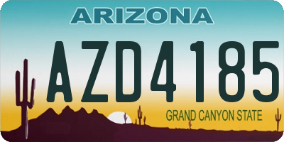 AZ license plate AZD4185