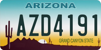 AZ license plate AZD4191