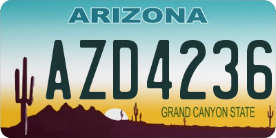 AZ license plate AZD4236